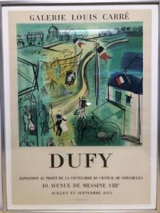 DUFY Raoul 1877-1953,Exhibition poster from Galerie Louis Carré,Bruun Rasmussen DK 2018-11-24