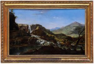 DUGHET Gaspard 1615-1675,Paesaggio con cascata,Cambi IT 2023-06-29