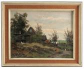 DUIVERMAN Hendrik Johannes 1906-1973,view of farmhouse with chickens,Serrell Philip GB 2018-07-05