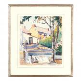 DULL Christian 1902-1982,Town Scene with Resting Figure,Leland Little US 2019-05-04