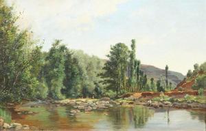 DUMAX Ernest Joachim 1811-1882,Paysage de rivière,Bernaerts BE 2009-05-11