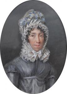 DUMERAY Madame, née Brinau 1700-1800,Portrait de la femme à la coiffe de dentell,1819,Mercier & Cie 2023-06-25