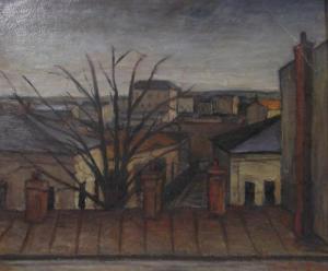 Dumitrescu Alexandru 1908-1975,Landscape from Giurgiu,Alis Auction RO 2010-12-21
