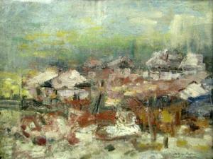 DUMITRESCU Mircea 1915-1983,Peisaj de iarna,Alis Auction RO 2012-03-13