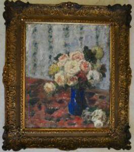 DUMONT Henri Julien 1859-1921,Bouquet de roses sur une table,Millon & Associés FR 2021-03-04