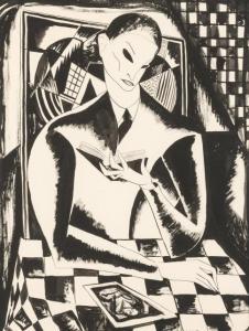 DUMONT Marcel 1921-1998,Homme dans interior cubist,1955,William Doyle US 2018-11-20