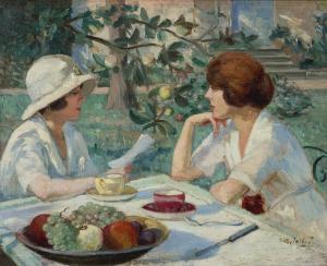 DUMONT Pierre Jean 1884-1936,Tea Party in Garden,Sotheby's GB 2018-10-20