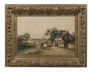 DUMONT Thomas 1800-1900,Leading the Cattle Out to Pasture,New Orleans Auction US 2016-08-27