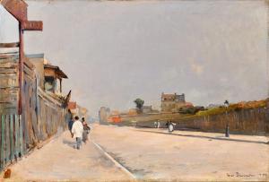 DUMOULIN Louis 1860-1924,Paris, Montmartre à la rue Damrémont,1885,Osenat FR 2023-03-18