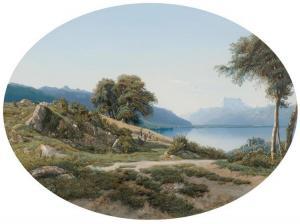 DUNANT VALLIER Jean Marc 1818-1888,Lake Geneva,1855,Galerie Koller CH 2016-12-02