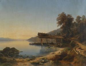 DUNANT VALLIER Jean Marc 1818-1888,Pêcheurs au bord d\’un lac,1845,Daguerre FR 2019-05-17