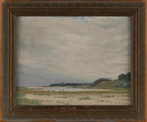 DUNBAR Harold C. 1882-1953,Coastal scene, likely Pleasant Bay, Chatham, Massa,Eldred's US 2023-07-28