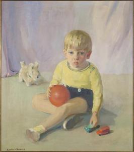 DUNBIER Augustus William 1888-1977,Roger With Red Ball,1936,Susanin's US 2021-06-23