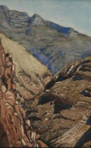 DUNCAN ADAMSON Una,Mountainous landscape scene,1928,Duke & Son GB 2020-03-19
