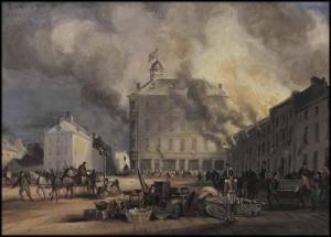 DUNCAN james d 1805-1881,Hayes House Fire, Montreal,1852,Heffel CA 2015-11-26