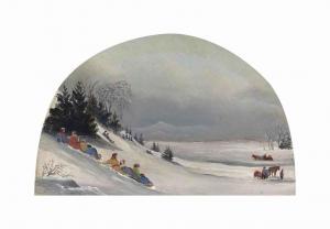 DUNCAN james d 1805-1881,Tobogganing near Montreal,Christie's GB 2014-10-08