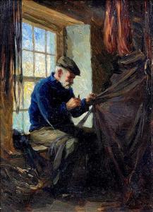 DUNCAN Mary 1885-1964,Mending the Nets,1923,David Lay GB 2023-06-15