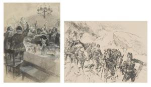 DUNKI Louis 1856-1915,Serment des gentilshommes,Dogny Auction CH 2016-06-14