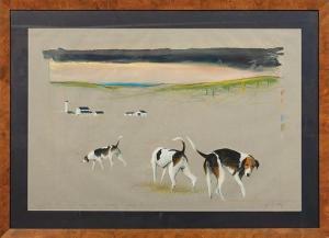 Dunlap William 1944,Dog Trot - Down Wind - Working Drawing B,Neal Auction Company US 2021-04-17