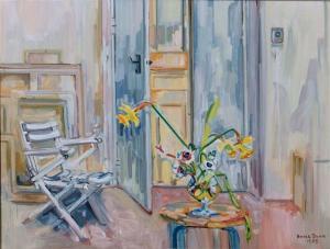 DUNN Anne 1929,Interior with White Chair,1985,Mallams GB 2011-05-27