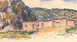 DUNN Harvey T 1884-1952,Adobe House, Trinidad, Colorado,1936,Bonhams GB 2022-12-02