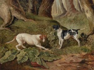 DUNN Joseph 1806-1860,Two Setters Closing in on a Pheasant,William Doyle US 2019-02-13