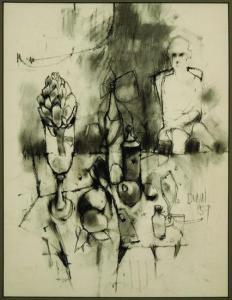 dunn robert 1933,Man contemplating artichoke,1959,Bloomsbury New York US 2010-03-24