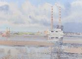 DUNNE Berthold 1924-2014,SKYLINE, DUBLIN BAY,Ross's Auctioneers and values IE 2020-05-07