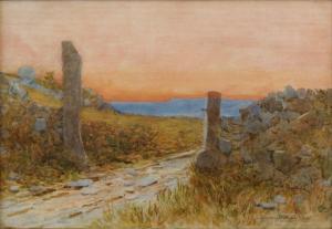 DUNNING John Thompson 1851-1931,Sunset over a country path,Rosebery's GB 2016-09-07