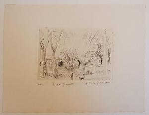 DUNOYER DE SEGONZAC Andre Albert Marie 1884-1974,Pont de Joinville et La Marne à Cham,Art Richelieu 2024-04-16