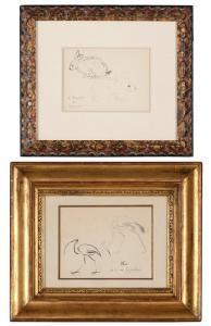 DUNOYER DE SEGONZAC Andre Albert Marie 1884-1974,two rabbits,John Moran Auctioneers US 2012-10-16