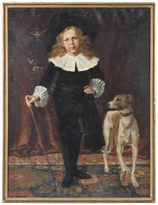 DUNSMORE John Ward 1856-1945,A Boy and his Dog,Brunk Auctions US 2018-07-14