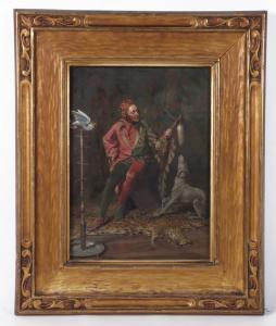 DUNSMORE John Ward 1856-1945,jester with pets,Ripley Auctions US 2023-04-29
