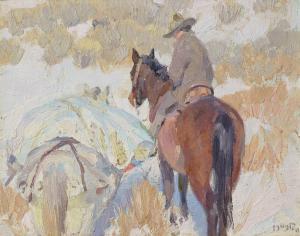 DUNTON William Herbert 1878-1936,Cowboy and a Packhorse,1925,Christie's GB 2024-01-18