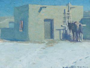 DUNTON William Herbert 1878-1936,Night Pueblo,Scottsdale Art Auction US 2024-04-12