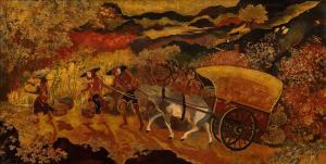 DUONG MINH TRAN THI NHAN,Travelling scene in Tonkin,1940,Sotheby's GB 2022-04-20