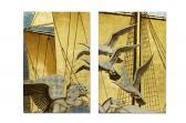 DUPAS Jean 1882-1964,Two Panels from "The Birth of Aphrodite" Mural fro,1934,Sotheby's GB 2022-06-09