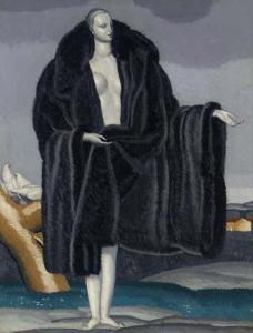 DUPAS Jean 1882-1964,Woman in Fur with Doves,1929,Christie's GB 2006-12-19