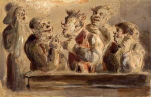 DUPENDANT 1835,Personaggi caricaturali vicino a un tavolo,1860,Gonnelli IT 2020-12-01