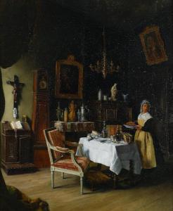 DUPLESSY Jean Alphonse 1817,Le déjeuner de M. le Curé,1868,Bonhams GB 2021-04-27