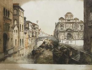 DUPONT Alphonse 1793-1877,A Venetian Canal,David Lay GB 2021-12-09