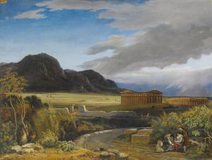DUPONT Alphonse 1793-1877,VUE DE PAESTUM,1827,Sotheby's GB 2016-09-28