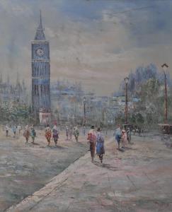 DUPONT Carle 1872,Street scene with clock tower,John Nicholson GB 2011-11-25