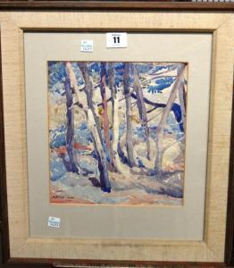 DUPONT Edgard 1899,Woodland scene,1921,Bellmans Fine Art Auctioneers GB 2017-04-01