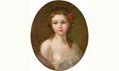 DUPONT Emile 1800-1800,jeune femme, des fleurs dans les cheveux,Tajan FR 2002-11-18