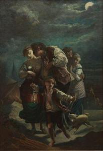 DUPONT Ernest 1816-1888,Balade nocturne à la lanterne,1863,Boisgirard - Antonini FR 2021-11-27