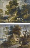 DUPONT Gainsborough,BRITISH A WOODED LANDSCAPE WITH A HERDSMAN AND CAT,Sotheby's 2018-07-04