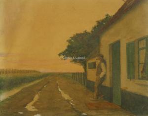DUPONT HENRI 1890-1961,Paysan devant sa ferme,1943,Campo & Campo BE 2019-09-07