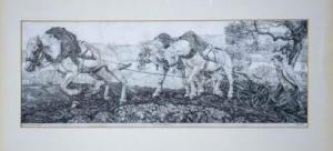 DUPONT Pieter 1870-1911,Ploegende paarden,Venduehuis NL 2020-11-02