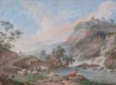 DUPRE Daniel 1752-1817,An angler in a river landscape,1794,Woolley & Wallis GB 2015-12-10